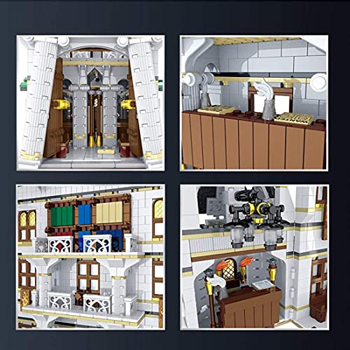 Diagon Alley Bank Kit de construcción de modelos para Harry Potter Diagon Alley, juego de modelos coleccionables, 7188 piezas de bloques de construcción compatibles con LEGO 75978 Diagon Alley