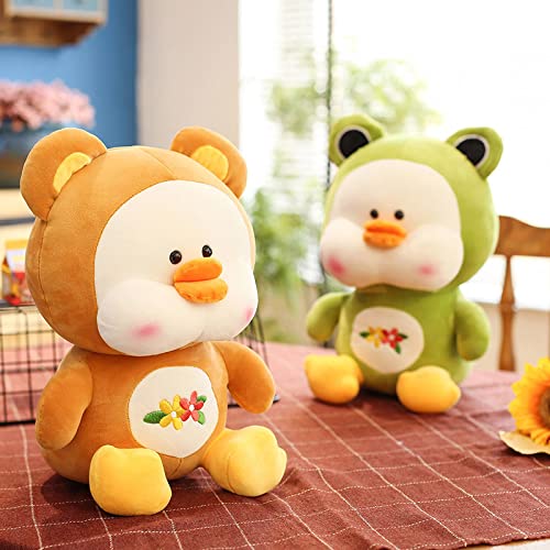 Dibujos Animados Lindo Pato De Peluche De Juguete Verde Amarillo Pato Muñeco De Peluche Almohada Muñeca De Pato Lindo Muñeca para Niños Ragdoll Regalo De Cumpleaños