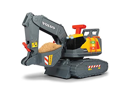 Dickie Toys - Retro excavadora Volvo de juguete con Luz y Sonido (Simba Toys 3725006)