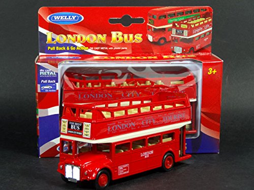 Diecast London Bus Open Top - Tire hacia atrás y Go Acción [Toy]