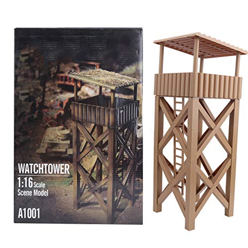 Dilwe 1/16 Atalaya Modular, Ensamblaje de Bricolaje Torre de vigilancia Modelo Bloque de construcción Juguetes para Regalos de cumpleaños para niños (47 Piezas)