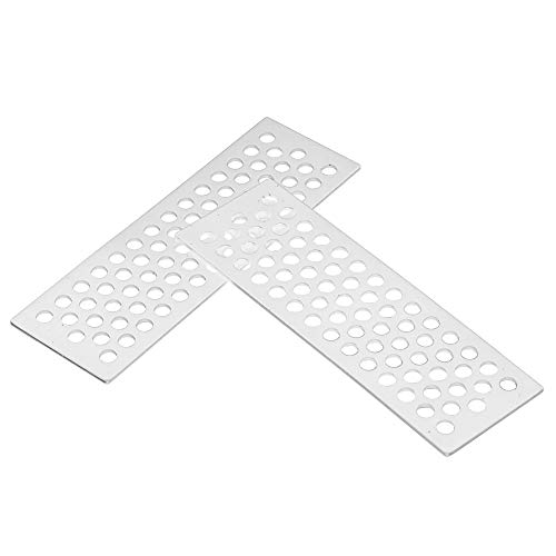 Dilwe 2 Unids RC Tablero de Arena, Herramienta de Rampa de Tablero de Recuperaci¨®n de Escaleras de Arena de Aluminio para 1/10 RC Crawler(Plata)