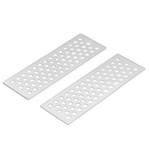 Dilwe 2 Unids RC Tablero de Arena, Herramienta de Rampa de Tablero de Recuperaci¨®n de Escaleras de Arena de Aluminio para 1/10 RC Crawler(Plata)