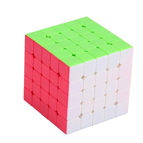 Dilwe Cubo de Velocidad, 62mm 5x5 Velocidad Suave Facil de Girar Puzzle Cubo Magico para Entrenamiento Mental