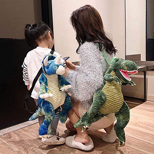 Dinosaurio -Mochila Verde Para Niños, Diseño de Dinosaurio en 3D