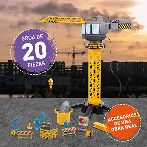 Discovery Kids Mega-grúa motorizada niños, Torre Juguete, maquinas de construccion, camion RC, grua teledirigida (worldbrands 6000379)