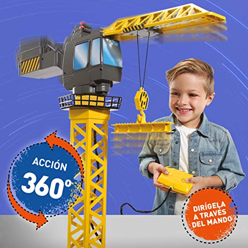 Discovery Kids Mega-grúa motorizada niños, Torre Juguete, maquinas de construccion, camion RC, grua teledirigida (worldbrands 6000379)