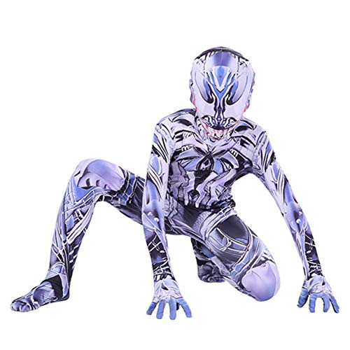 Disfraces Cosplay Veneno De Araña Asombroso El Hombre rol Siameses Fiesta De Halloween Ropa Body Bodies Lycra Zentai Traje De Superhéroe,Colorful-Kids/S(105~115CM)