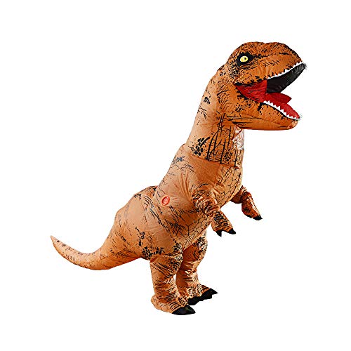 Disfraces inflables Tyrannosaurus Rex Dinosaurio Disfraz Unisex Adultos Niños Disfraz Fiesta de Halloween Fantasía Dinosaurio Traje Blow up (S)