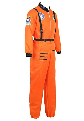 Disfraz Astronauta Adulto para Hombre Halloween Carnaval Americano Cadete del Espacio Cosplay Naranja m