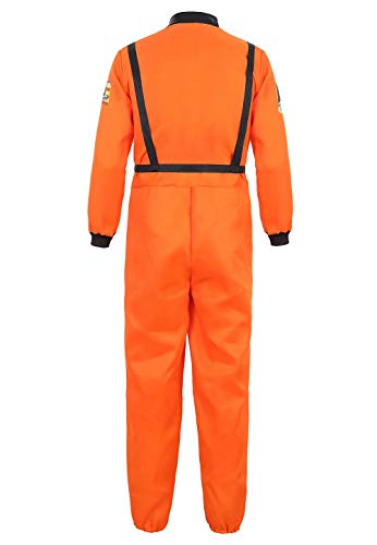 Disfraz Astronauta Adulto para Hombre Halloween Carnaval Americano Cadete del Espacio Cosplay Naranja m