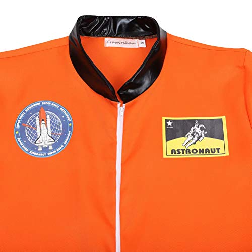 Disfraz Astronauta Adulto para Hombre Halloween Carnaval Americano Cadete del Espacio Cosplay Naranja m