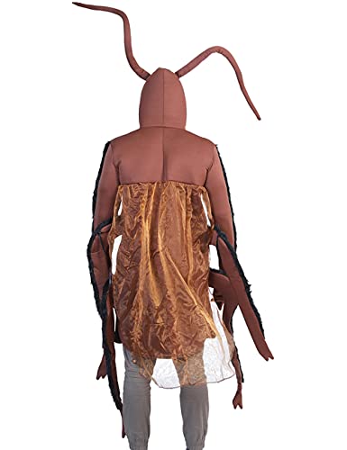 Disfraz de Halloween Cosplay Animal Cucaracha Set Fiesta Carnaval Etapa Rendimiento Unisex-Marrón_Talla única