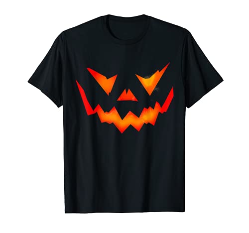 Disfraz de Halloween de sonrisa de calabaza aterradora Camiseta