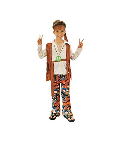 Disfraz Hippy, para niño. Contiene: Camisa, Patalón, Cinturón y Cinta para la Cabeza. (7/9 Años)