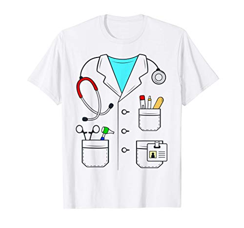 Disfraz Medico Traje Doctor Doctora Niño Niña Mujer Hombre Camiseta