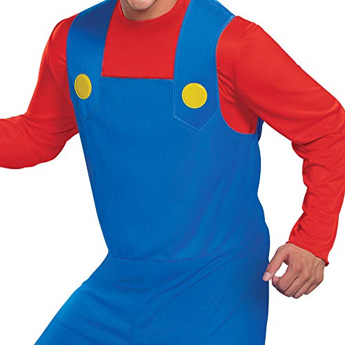 Disguise Disfraz Mario Bros Adulto Clásico, Disfraces Carnaval Hombre Disponible en Talla XL