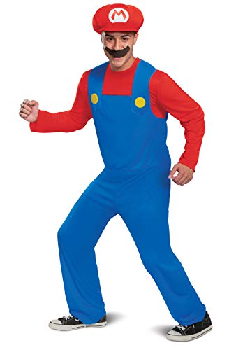 Disguise Disfraz Mario Bros Adulto Clásico, Disfraces Carnaval Hombre Disponible en Talla XL