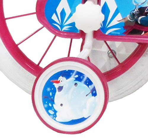 Disney Frozen Ice Look Bicicleta, Niñas, Azul-Blanco-Fucsia, 14" (35,5 cm)