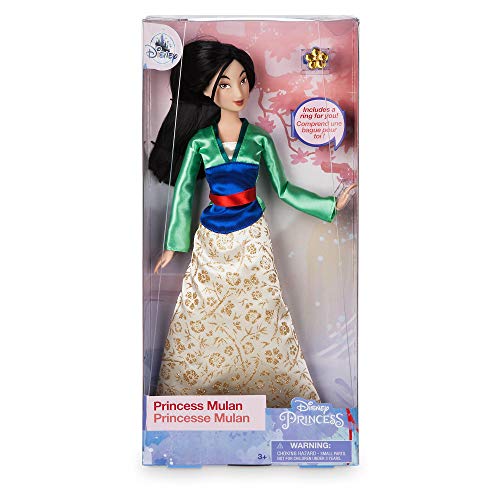 Disney Store Oficial Princesa Mulan muñeca clásica y Anillo de 30 cm de Altura