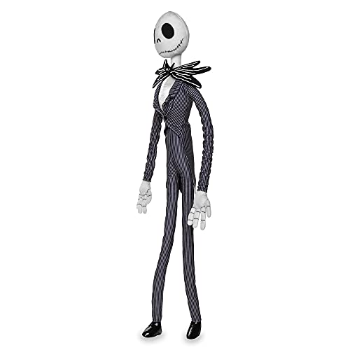 Disney Store: Peluche de Jack Skellington, Pesadilla Antes de Navidad, 68 cm, Lazo Grande Tridimensional, Adecuado para Todas Las Edades