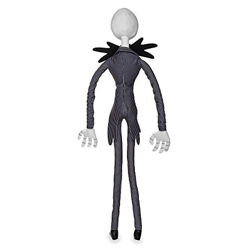 Disney Store: Peluche de Jack Skellington, Pesadilla Antes de Navidad, 68 cm, Lazo Grande Tridimensional, Adecuado para Todas Las Edades