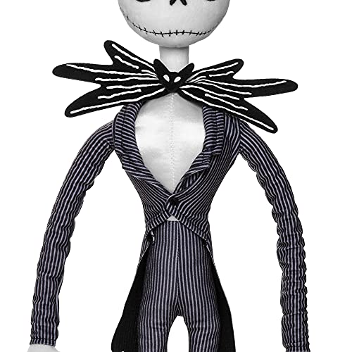 Disney Store: Peluche de Jack Skellington, Pesadilla Antes de Navidad, 68 cm, Lazo Grande Tridimensional, Adecuado para Todas Las Edades