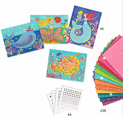 DJECO Caja de mosaicos El Canto de Las Sirenas (39423), Multicolor (1)