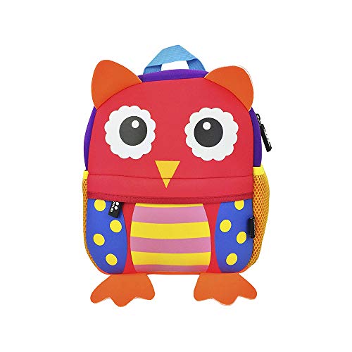 DMM Supplies Mochila Happy Animals Buho Guardería, Unisex niños, multiolor, Talla del Producto