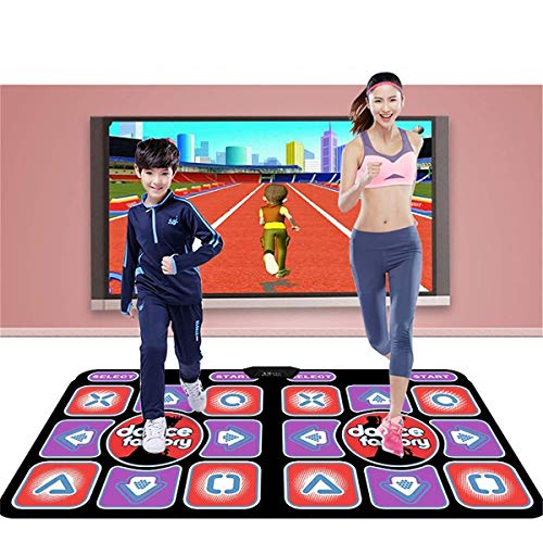 Doble Alfombrilla de Baile HDMI, TV USB HD Antideslizante de Doble propósito y Ordenador inalámbrico Dance Pad Fitness música Manta con Mando, máquina de Juego somatosensorial 3D para niños