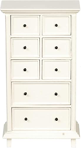 Dolls House - Cajonera para dormitorio (1:12), color blanco