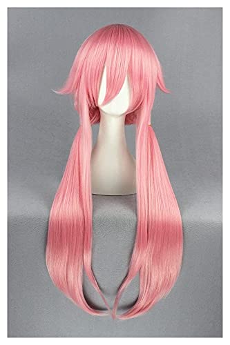 DONGYAO Pelucas Cosplay Anime Cosplay peluca con casquillo de peluca libre para Murata Tomosa Mirai Nikki Gasai Yuno Pelucas de pelo sintético