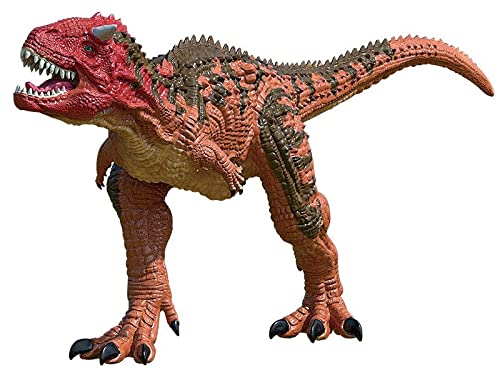 DQTOYS Dinosaurio Electrónico Carnotaurus Rojo con Luz y Sonidos