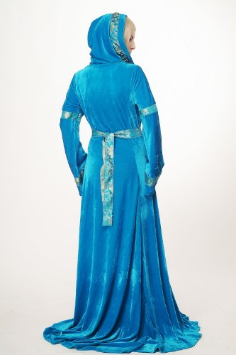 DRESS ME UP - L067/38 Disfraz mujer vestido largo noble hada cuentos medieval Cosplay L067 talla: 38/ S