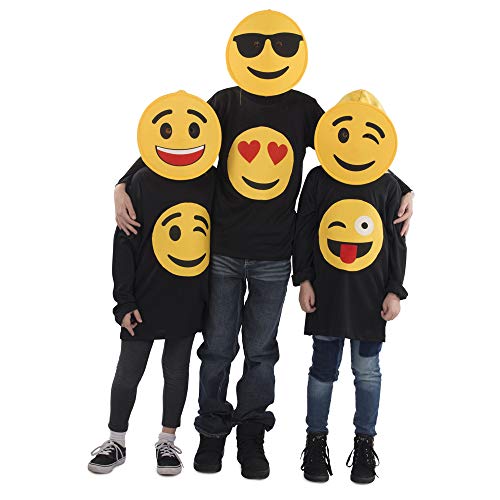 Dress Up America Máscara Wink Emoji para niños, accesorios divertidos para la cabeza de la máscara