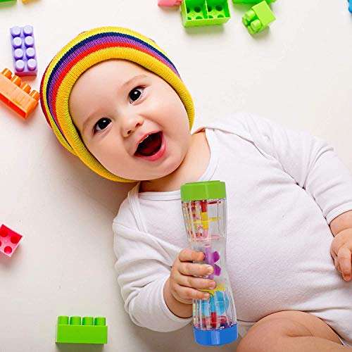 Dress Up America- Playkidz-Juguete Rainmaker de 8.5"para bebés pequeños, Tubo sonajero de Lluvia para niños agitador de Palo sensorial Musical. (Baby Toys)