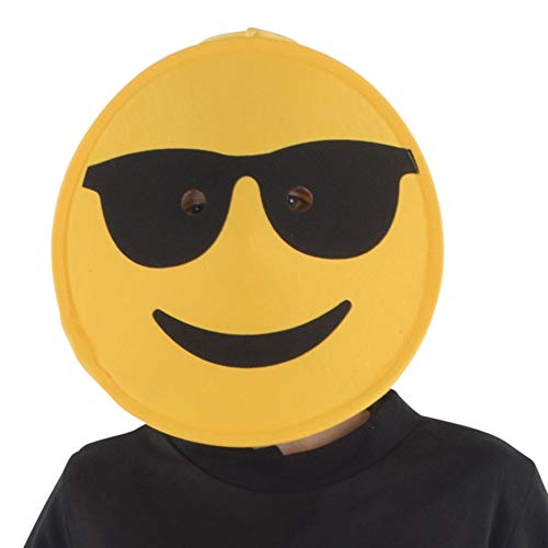 Dress Up America Sunglasses Emoji Mask For Kids Gafas de sol Máscara Emoji para niños, accesorios divertidos de la máscara de la cabeza, multicolor