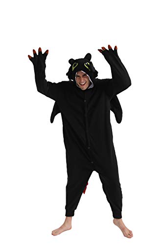 dressfan Onesie Adulto Unisex Animal Dragon Combinación Disfraz Cosplay Halloween Pijamas Navidad