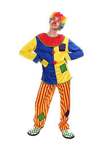 dressmeup DRESS ME UP - L204/M-0044C Disfraz payaso hombres circus cumpleaños niños Talla S / M