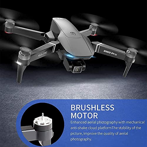 Dron 4K EIS con Cámara Uhd para Adultos, Cuadricóptero con GPS Fácil para Principiantes con 30 Minutos De Tiempo De Vuelo, Motor Sin Escobillas, Transmisión FPV De 5 GHz, Retorno Automático A Casa, S