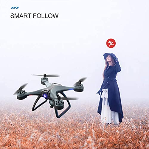 Drone GPS con Cámara 4K para Adultos, Drone GPS FPV Portátil, Quadcopter 5G WiFi RC Drone, Distancia De Control Remoto De 2000 M, Tiempo De Vuelo De 40 Minutos, 120 Grados; Gran Angular con 2 Pilas