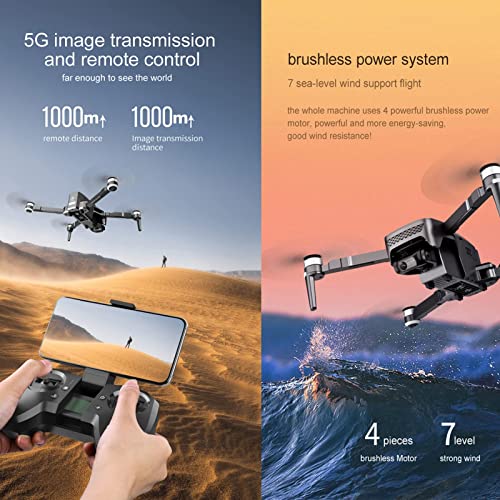 Drones con cámara cardán 4K de 2 Ejes, 90 Minutos de Tiempo de Vuelo GPS 5G WiFi FPV Drones para Adultos, 1 km de Largo Alcance, Drones sin escobillas para Adultos, cuadricóptero RC, Retorno