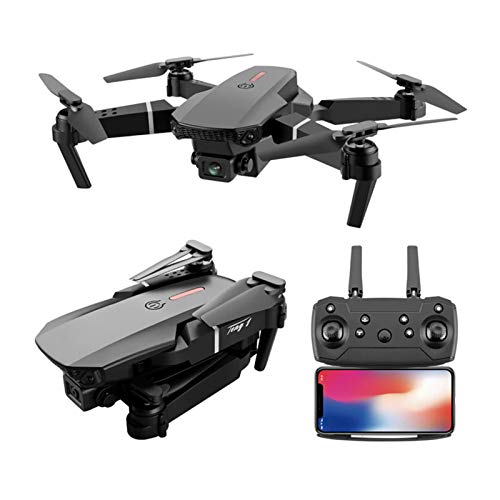 Drones E88 Pro 4K con cámara Dual para Adultos, niños y Principiantes, posicionamiento Visual de Drones Plegables WiFi FPV, cuadricóptero RC de preservación de Altura, Retorno automático