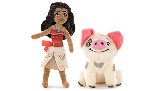 Dsney Vaiana (Moana) - Pack 2 Peluches Vaiana + Pua Calidad Super Soft 7'87"/20cm