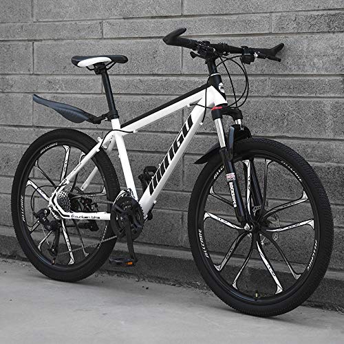 Dszgo 24 Pulgadas, 10 Cuchillos, Cortavientos Montaña Urbano Bici Adulta de Trabajo Macho y Hembra Shift Choque Estudiante Fuera de la Carretera de absorción de Bicicletas Juvenil Ligera Road Racing,