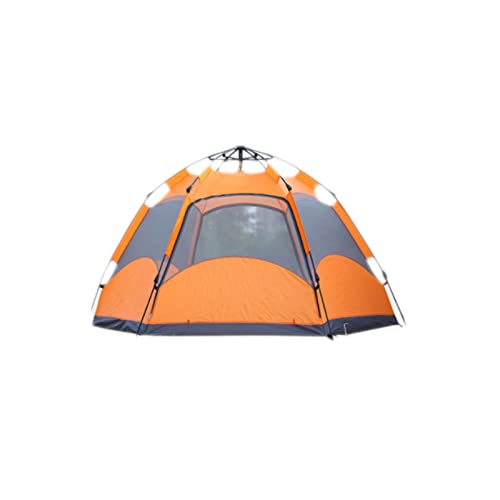 DUTUI 6-8 Personas Carpa Automática Hexagonal De Doble Capa Pesca De Invierno Tienda De Campaña Cálida A Prueba De Humedad para Acampar Al Aire Libre A Prueba De Frío,Naranja