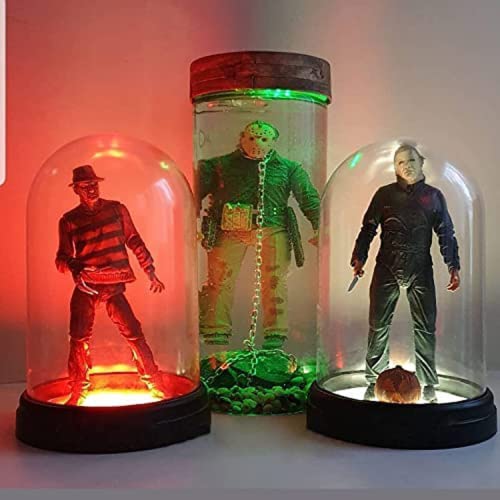 Dzhzuj Friday The 13th Jason Voorhees Collector Lámpara de Agua Luz Nocturna, Jason Voorhees Figura de acción Figura de Acuario Coleccionista Figuras de Terror (A)