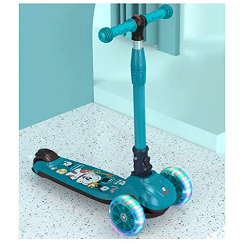 Dzwyc Scooter MUDE Mujer FLOTHING Wheel Scooter para niños con Altura Ajustable, Scooter de niños pequeños con Ruedas de Flash ensanchadas, Scooters para niños de 3 a 14 años de Edad Patinetes