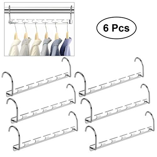 EDATOFLY 6pcs Magic Clothes Hanger Wonder Hangers Armario Armario Colgando Ganchos Abrigo de Metal Ropa Organizador