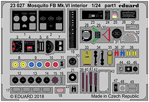 Eduard EDBIG2403 Big Ed Set 1:24 Mosquito FB Mk.VI (Airfix) Kit de foto Etch, varios , color/modelo surtido